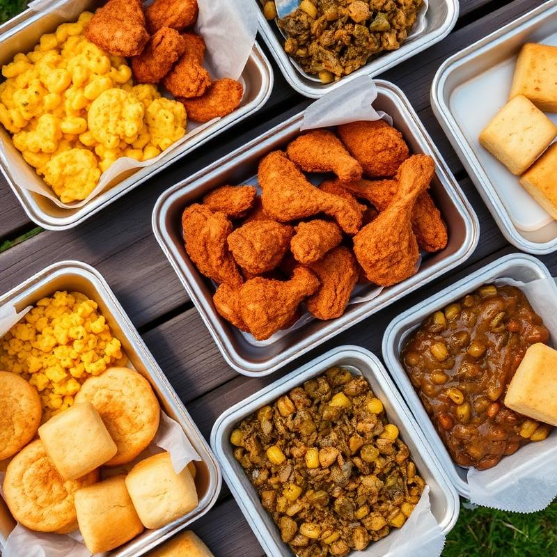 Off-site catering spread